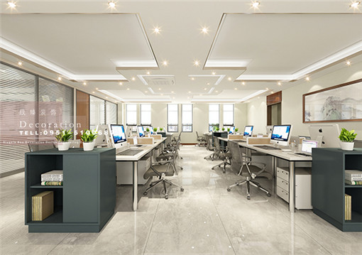 青铜峡绿地办公室装修设计案例_青铜峡办公室装修公司
